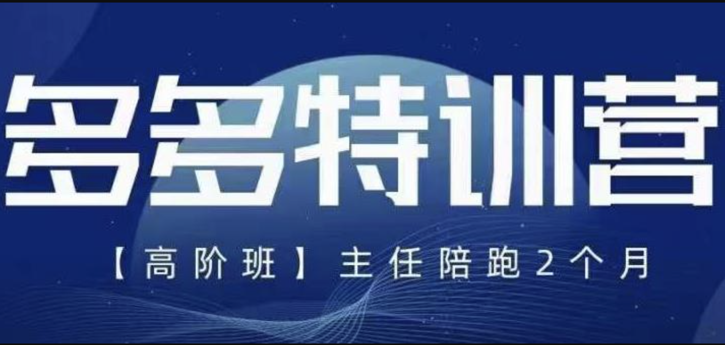 纪主任·5月最新多多特训营高阶班，玩法落地实操，多多全掌握