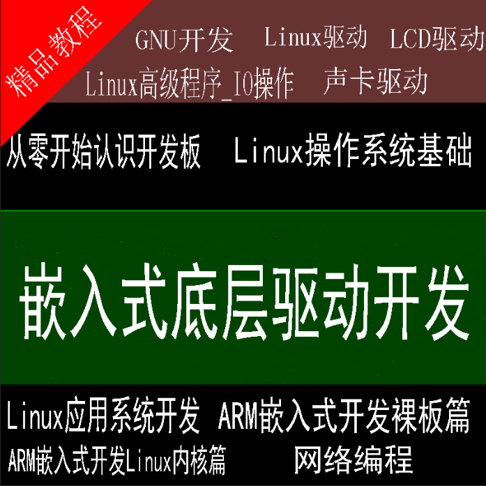 史上最强的嵌入式底层驱动开发课程 Linux系统开发+Linux高级程序+主板开发+ARM等