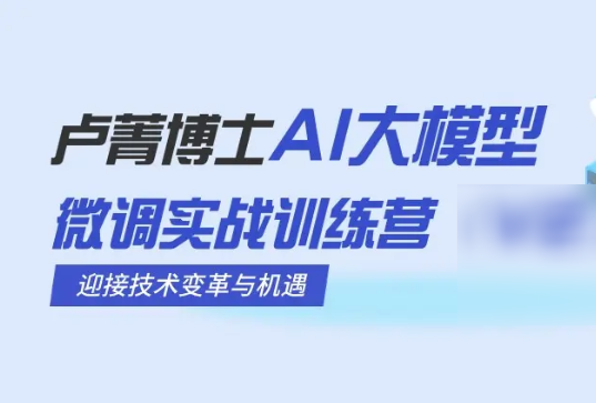 卢菁博士-AI大模型微调实战训练营
