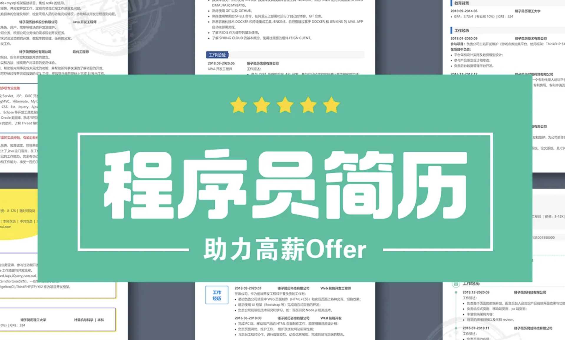 最新IT程序员等简历模版