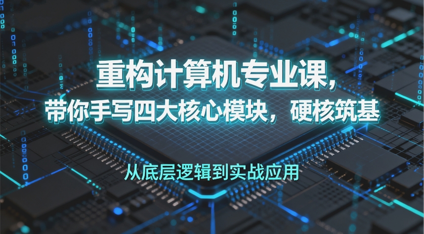 重构计算机专业课，带你手写四大核心模块，硬核筑基