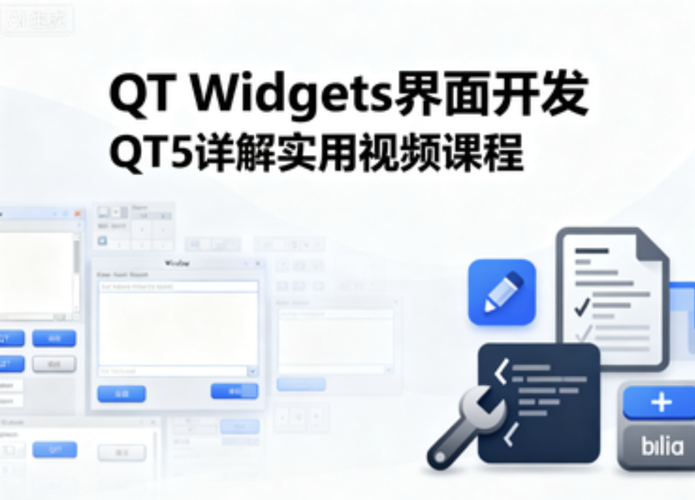 QT Widgets界面开发QT5详解实用视频课程