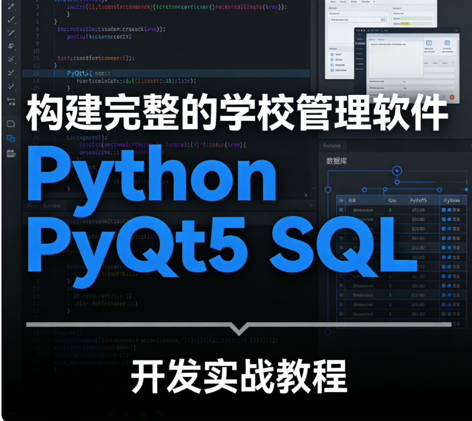 构建完整的学校管理软件 Python PyQt5 SQL