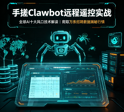 手搓Clawdbot远程遥控实战,全球A十大风口技术解读,爬取万条招聘 数据揭秘行情